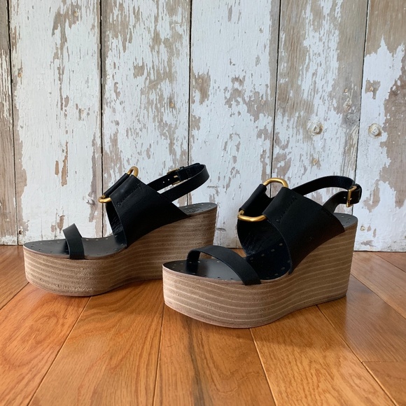 Tory Burch Shoes - Tory Burch Ravello Leather Platform Sandal